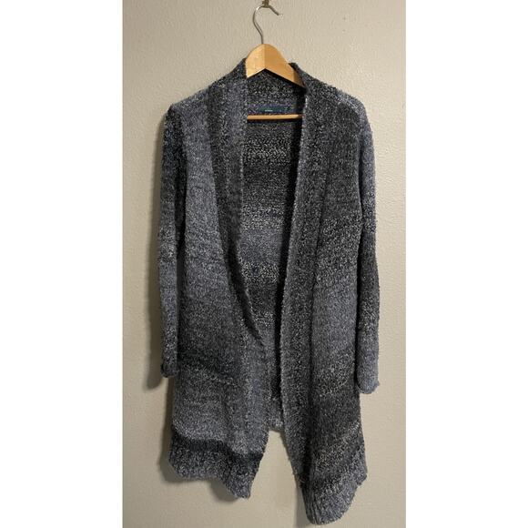 Prana Sweaters - PrAna Womens Cardigan Large Blue Gray Wool Blend Open Front Duster Boho Cozy